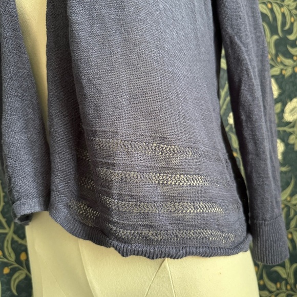 Nanette Lepore 100% Linen Open Front Cardigan - Picture 2 of 9